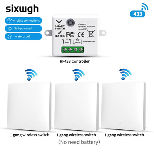 SIXWGH Smart Home Wireless Switch Button